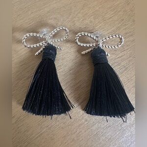 Elegant Black Tassel Earrings
